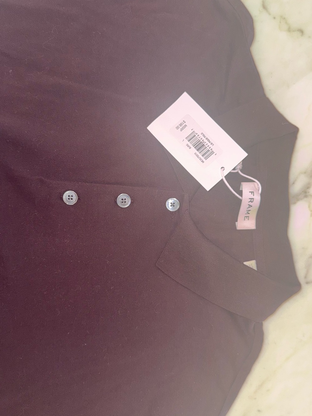 Frame Denim Dark Plum Button-Down Casual Shirt